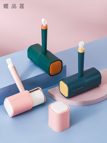 短柄粘毛器/黏毛器 滾筒粘毛器可撕式卷紙替換紙衣服黏頭髮神器家用氈毛器沾灰塵滾刷【CM10740】