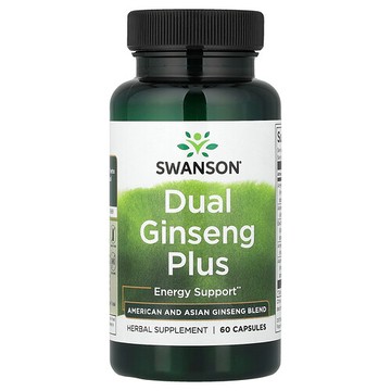 Swanson Vitamins, Dual Ginseng Plus，60 粒膠囊