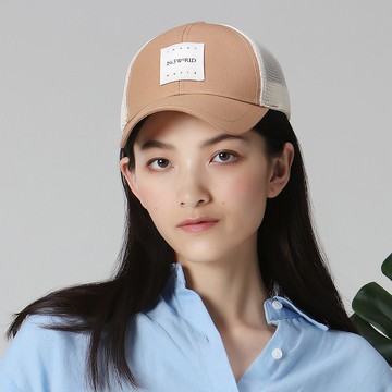 老帽 棒球帽【ISW】網眼透氣棒球帽-卡其色