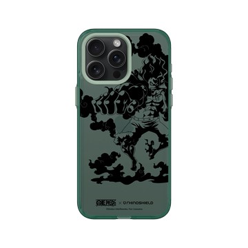 iPhone 15 Pro Max Clear 憂墨綠 - 航海王 One Piece - 復刻系列-魯夫 四檔大蛇炮