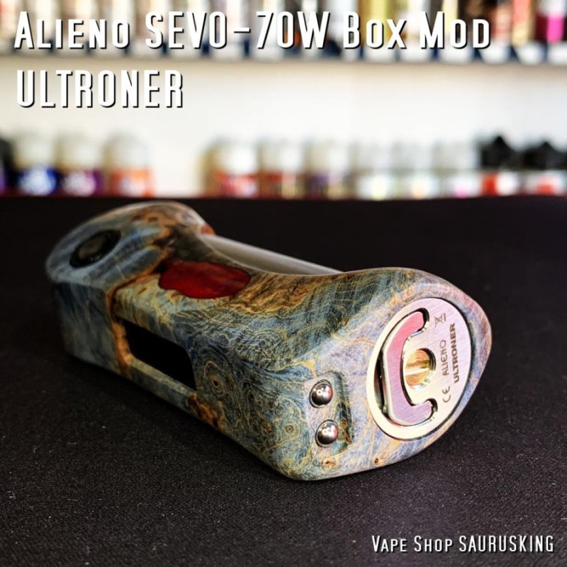 ULTRONER Alieno SEVO-70w Box Mod [Blue] Stabilized Wood 01