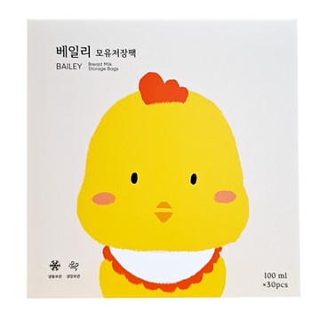 BaILEY 拋棄式母乳儲存袋 雞寶寶 100ml  30個  1盒