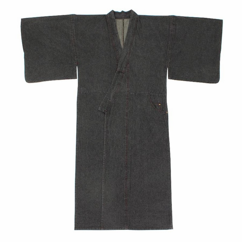デニム 着物 洗える着物 メンズ着物 和遊楽（WAYU-RAKU） 黒