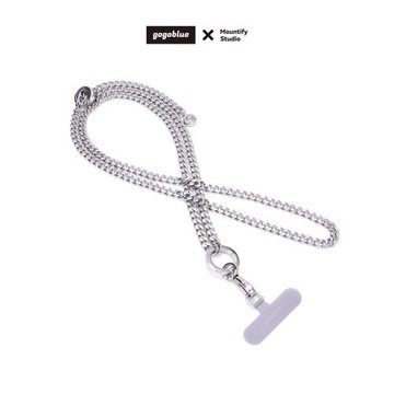gogoblue 斜挎手機鏈可調節高級鏈條防丟背帶通用含夾片
