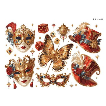 【6 月新品】20-134-0340 手工裁切紙 馬戲團風格