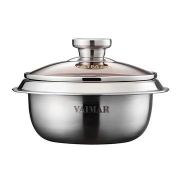 VAIMAR 隱藏主廚 全三層 IH不鏽鋼 韓式釜鍋  16cm  銀色  1個
