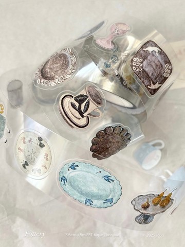 陶器 / 3.5cm亮面PET (割型)