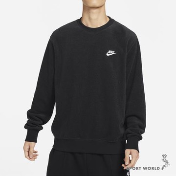 Nike 男 長袖 休閒 毛圈布 刺繡 基本款 黑 FB4980-010