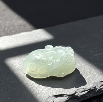 【招財神獸】冰種翡翠貔貅 | 戒面 | 天然緬甸玉翡翠A貨 | 送禮