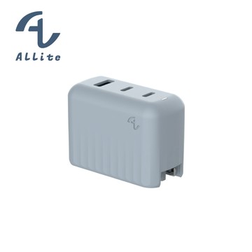 [萬摩科技]Allite A1 PRO 70W 1A+2C 氮化鎵三孔快充-霧霾藍