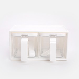 日本Pearl可直放雙格調味盒附匙