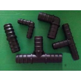 【三通、彎頭、直接】PE管水管接頭 連接配件 灌溉輸水管接頭 彎頭 倒刺接頭 直接 三通 防漏水，40個/包，可混合選-5101010