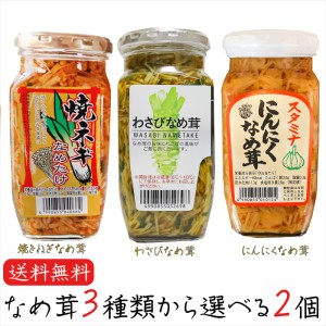 なめ茸3種類から選べる2個 わさびなめ茸370g 焼ねぎなめ茸380g にんにくなめ茸380g えのき茸 ご飯のお供 ギフト プレゼント