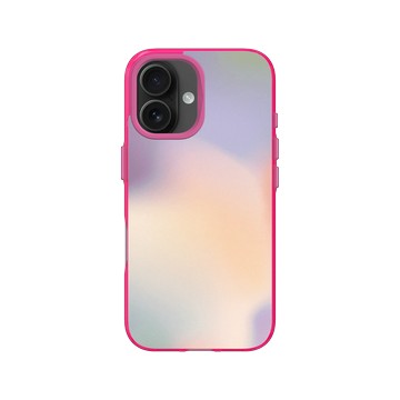 iPhone 16 Clear 粉漾桃 - 石紋與渲染 / Marble & Dreamy Gradient - 輕舞光暈