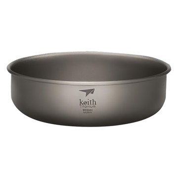 Keith Titanium 鎧斯 純鈦碗 Ti5338 Ø17.3 x 5cm 900ml 表面砂光  銀灰色  1個