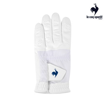 【LE COQ SPORTIF GOLF公雞高爾夫】男款白色韓系網布透氣專業高爾夫手套 QGT0K731