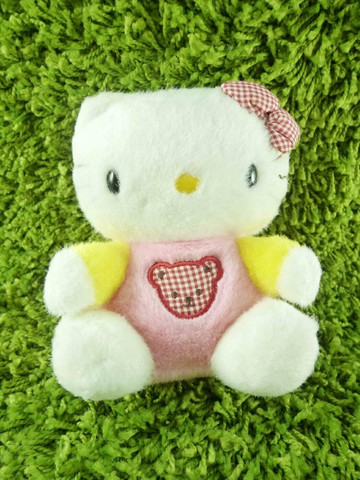 【震撼精品百貨】Hello Kitty 凱蒂貓 KITTY絨毛娃娃-粉黃造型 震撼日式精品百貨