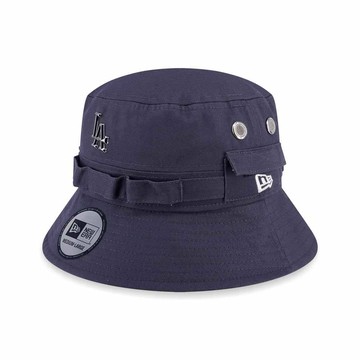NEW ERA 男女 探險帽 MLB METAL BADGE 洛杉磯道奇 石墨 NE14499874