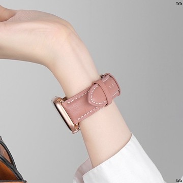 【免運！】 V尾車線錶帶 適用 apple watch 真皮錶帶 6代 8代 SE 44mm 40mm 女士錶帶S7