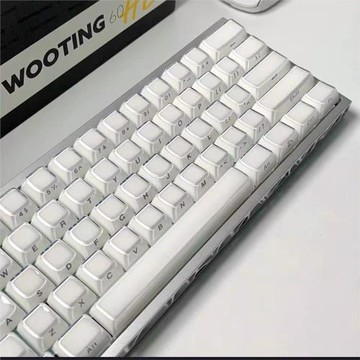 水晶果凍側刻鍵帽136鍵小全鍵PC雙色注塑冰晶wooting機械鍵盤通用