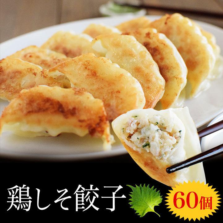 鶏しそ餃子 60個入り(30個入り×2袋) 冷凍餃子 餃子 送料無料 お試し 生餃子 冷凍生餃子 食品 惣菜 中華 鶏肉