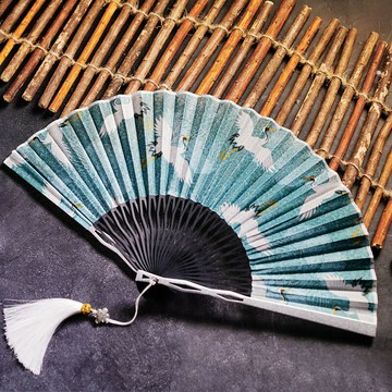 鈦合金扇子中國風古風折扇男女通用隨身搭配漢服拍照道具扇風S