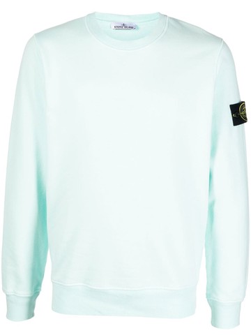 Stone Island - Compass logo-patch crew-neck sweatshirt - men - Cotton - M - Blue