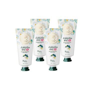 澳洲 G&M 花漾水潤綿羊油綿羊夜用護手霜含維他命E-綠野仙蹤(70g/支 4入組)