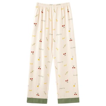 浪莎長褲睡褲女春秋純棉薄款寬松空調褲夏季可外穿全棉單家居褲