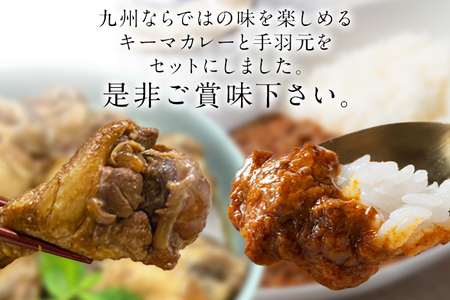 博多和牛キーマカレーとはかた一番どり手羽元のとろとろ煮のセット（各3袋ずつ）博多和牛 カレー はかた一番どり 手羽元 お取り寄せグルメ お取り寄せ 福岡 お土産 九州 ご当地グルメ 福岡土産 取り寄せ 福岡県 食品