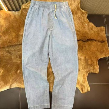 剪標款 日單 薄款面料 男士松緊腰水洗舒適牛仔長褲 直筒褲子