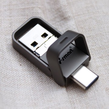 金屬框OTG隨身碟 質感灰64GB