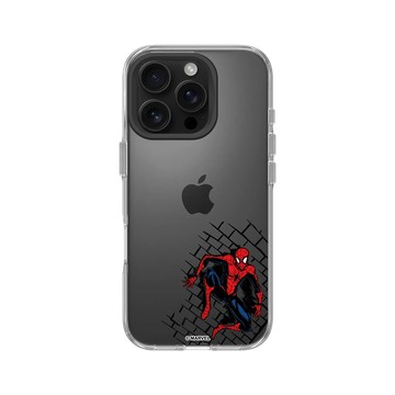 iPhone 16 Pro Clear 透明 - 蜘蛛人 Spider-man - 蜘蛛人 - 在牆上