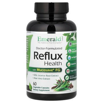 Emerald Laboratories, Reflux Health with Mucosave FG，60 粒素食膠囊