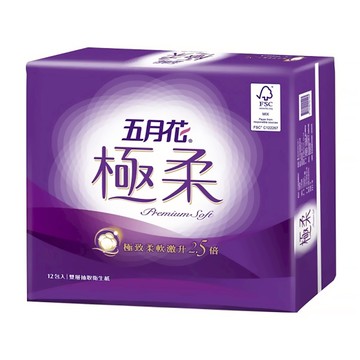 五月花 極柔 頂級抽取衛生紙 110張  12包  1袋