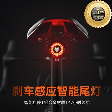 快速出貨 【高品質】自行車尾燈防水智能感應剎車燈夜騎行USB充電山地公路車專用備