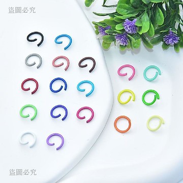 上心好貨💙【拚豆展示配件】10mm烤漆彩色開口圈拼豆鑰匙扣配件手工拼豆工具鏈條diy可愛配件0C5D