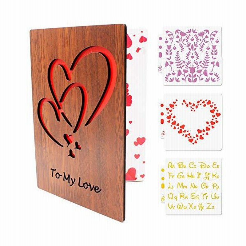 母の日カード ハンドメイド 木製グリーティングカード ステンシルセット 母の日 バレンタインデー 誕生日 記念日 通販 Lineポイント最大0 5 Get Lineショッピング