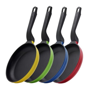 SHCJ 生活采家 岩紋果色 不沾平底鍋 鋁合金壓鑄成型 適用電磁爐等爐具  18.7cm  1個