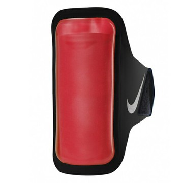 Nike Arm Band [NRN67026OS] 運動 慢跑 自行車 夜跑 反光 輕量 手機 臂包 5吋 黑 銀