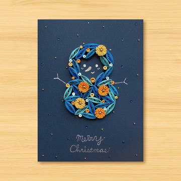 ( 4款供選擇 ) 手工捲紙卡片 _ 星空系列 - 浪漫花草聖誕季