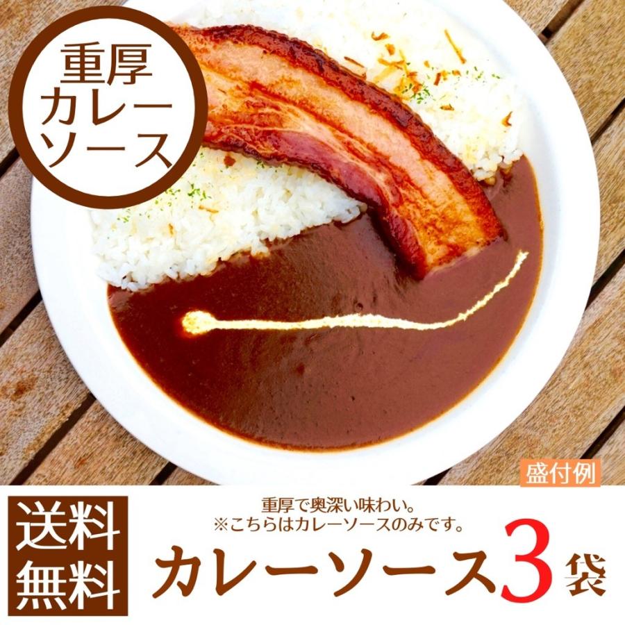 重厚カレーソース×3パック　送料無料　ポイント消化　レトルト　ごはん　非常食　惣菜　メール便　セット価格　かんたん