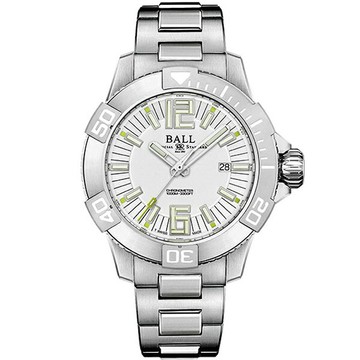 B3_ BALL 波爾錶】 (DM3002A-SC-WH) Engineer Hydrocarbon DeepQUEST II 鈦深潛系列機械錶 / 白面 42mm｜樂天領券現折★全館特惠中★指定刷卡回饋10%