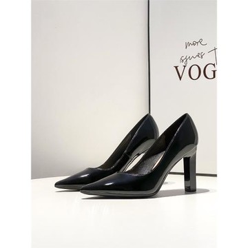 黑色高跟鞋女粗跟2025新款性感氣質超高跟上班工作鞋職業尖頭單鞋