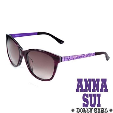 Anna Sui日本Dolly Girl系列經典洋娃娃元素造型太陽眼鏡•紫【DG804703】