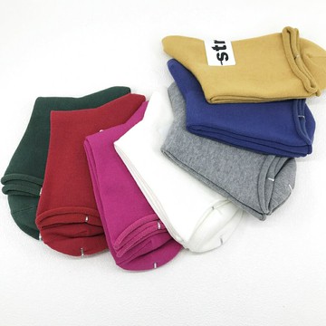 日本製 Stream 素色捲邊短襪 23-25cm｜小鶴日貨