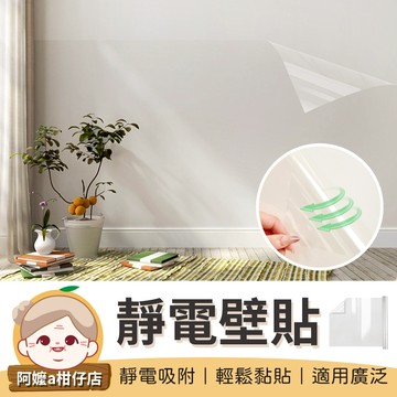 [輕鬆黏貼] 牆面靜電貼 靜電壁貼 靜電貼 牆壁貼 透明保護膜 牆面保護貼 靜電牆壁貼 自黏壁貼 牆貼 靜電保護膜