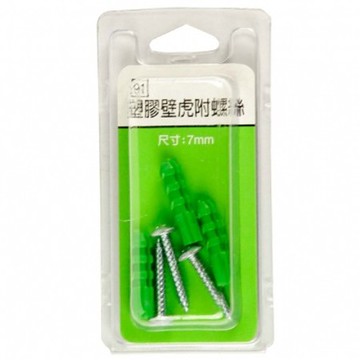 91塑膠壁虎附螺絲7mm