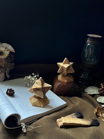 稀有聖木 手工梅爾卡巴能量飾品 擺飾 淨化磁場 守護好運