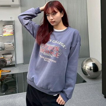 【AMERO】男裝 女裝 長袖刷毛大學Ｔ 英文字印花 情侶裝